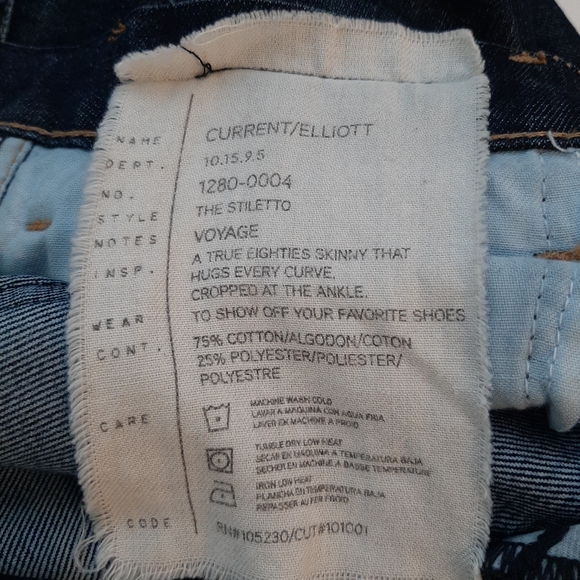 CURRENT/ELLIOT Stiletto Skinny Dark Wash Jeans - Picture 6 of 6